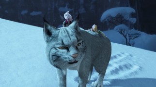 Fiona the lynx returns Tinker Bell back to Pixie Hollow after a fun but chilly day in Winter Woods.