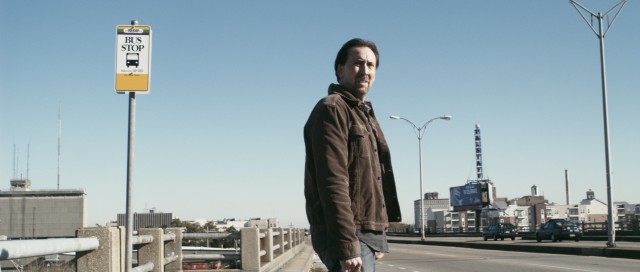 Nicolas Cage is "Seeking Justice" at a New Orleans bus stop.