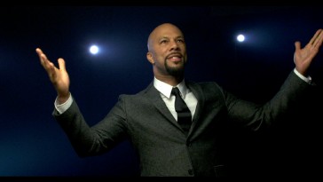 Common reminds us he's not just an actor, but a rapper in the blue-lit music video for Oscar-winning original song "Glory."