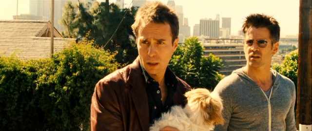 With stolen Shih Tzu in hand, Billy (Sam Rockwell) and Marty (Colin Farrell) suspiciously eye the first responder to their classified ad's call for psychopaths.