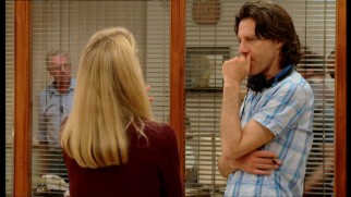 Documentarian/director James Marsh listens to Gillian Anderson in "Behind the Scenes of 'Shadow Dancer.'"