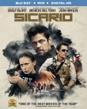 Sicario: Blu-ray + DVD + Digital HD combo pack cover art
