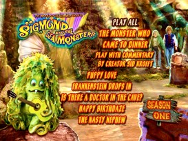 The DVD's lightly animated menu strikes a sunny tone fitting of the Kroffts and their early fantasy series.