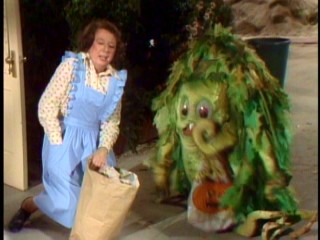 On Halloween night, Zelda (Mary Wickes) reasonably mistakes Sigmund for a trick-or-treater in a costume.