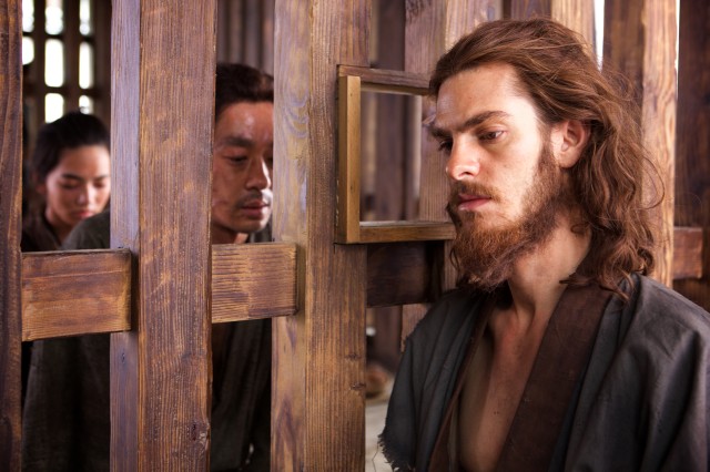 Resembling Jesus, Father Rodrigues (Andrew Garfield) is captured along with Christian followers in Japan and asked to apostate.