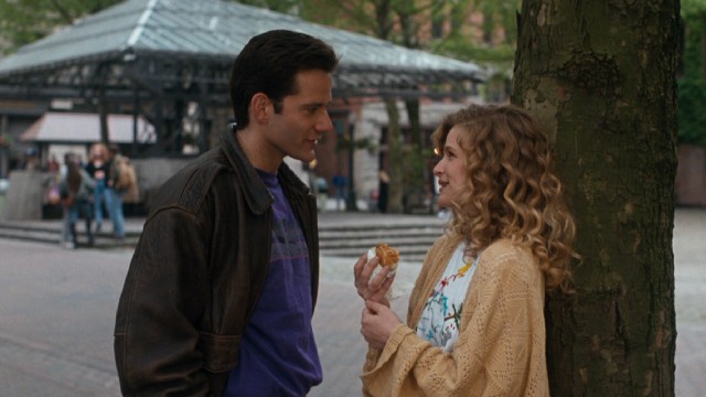 Steve (Campbell Scott) raises the question of marriage to Linda (Kyra Sedgwick) in between her bites of a chili dog.