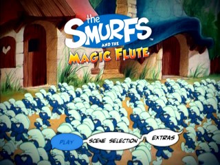 The Smurfs aren't in the movie all that much, but they dominate the cover art and main menu, with "John and William" kept out of sight.