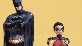 Old comic book artwork helps explore the history of Damian Wayne and his father in "Strange Blood Ties."