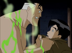 The Lazarus Pit makes old Bruce Wayne a little younger and stronger in the 2000 "Batman Beyond" episode "Out of the Past."