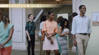 Michelle and Barack take in a Chicago art exhibit on the Southside with You Blu-ray menu.