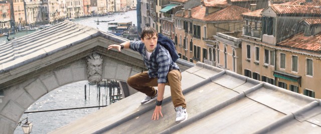 Elemental dangers disrupt the European class trip of Peter Parker (Tom Holland) in "Spider-Man: Far from Home."
