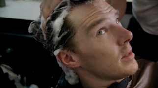 Benedict Cumberbatch talks Khan while getting a shampoo in "The Enemy of My Enemy."