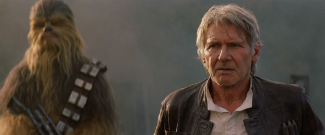 Guess who's back, back again. Solo's back, tell a friend. Harrison Ford reprises his lovable rogue pilot Han Solo in "Star Wars: The Force Awakens."