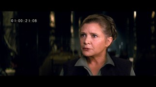 Princess Leia (Carrie Fisher) appears in two of the Blu-ray's newly unearthed deleted scenes.
