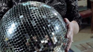 This disco ball gives BB-8 his rolling sound, as demonstrated in "Foley: A Sonic Tale."