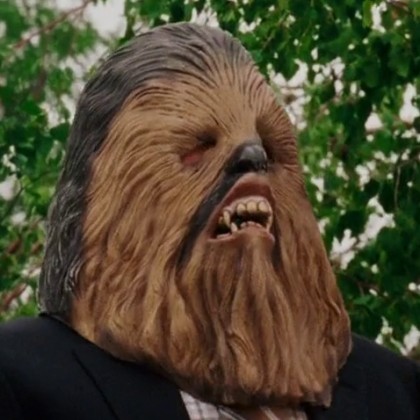 Brennan Huff: Chewbacca mask