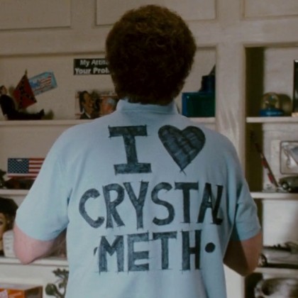 Brennan Huff: Light Blue polo shirt