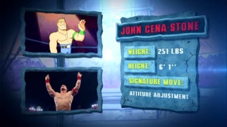 We get stats on John Cena's animated Flintstones alter ego, John Cenastone, in "The Superstars of Fred Flintstone Entertainment."