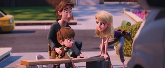 The Gardner family prepares their house for the delivery of a bundle of joy in the animated family comedy "Storks."