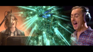 The separate song sessions of lead voice actors Evan Rachel Wood and Alan Cumming come together along with a film clip in "Magical Mash Up."