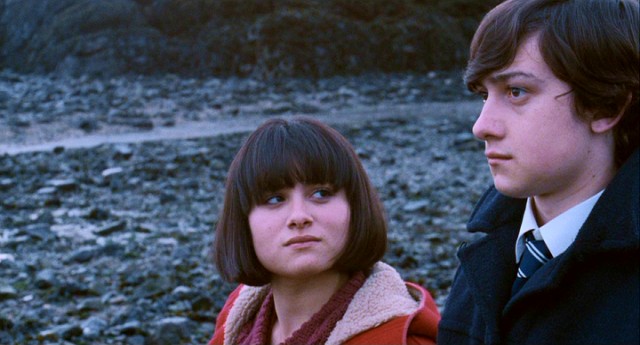 The budding romance of Jordana Bevan (Yasmin Paige) and Oliver Tate (Craig Roberts) is one of the primary focuses of the curiously-titled "Submarine."