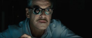 Pierce Brosnan doesn't always wear a monocle and a mustache, but when he does, he looks great.