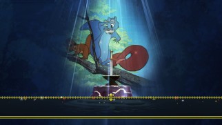 Squirrel Wart and Merlin make an appearance on the Blu-ray's animated menu.
