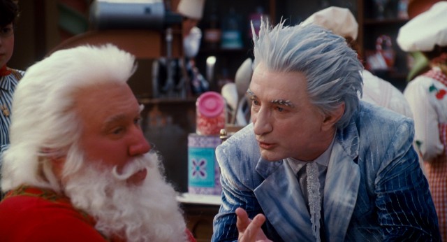 The conniving Jack Frost (Martin Short) persuades Santa (Tim Allen) to let him help out at the North Pole this Christmas in "The Santa Clause 3: The Escape Clause."