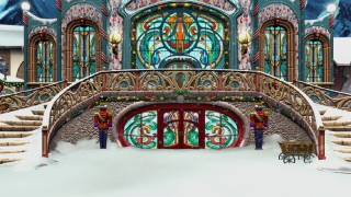 The Santa Clause 3's Blu-ray menu offers a very CGI representation of the North Pole.