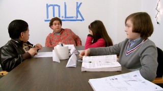Taking his executive producer duties seriously, Jonah Hill teaches his young co-stars in the mockumentary short "Jonah the Producer."