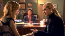 As rumors of a student-teacher romance swirl, Bianca is called into Principal Holland's office and comforted by the school shrink (Leslie Grossman).