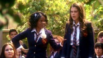 Chastity and Kat stand together to rally against school uniforms in the Volume One's final episode.