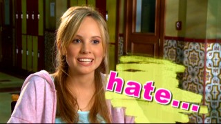 Actress Meaghan Jette Martin explains how two loves (reading and writing) make a hate, rendering book reports one of 10 or so things she hates about high school in the featurette.