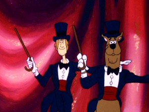This is not the only time that Shaggy and Scooby-Doo grab canes and hats to perform a stage act on this short-lived show.