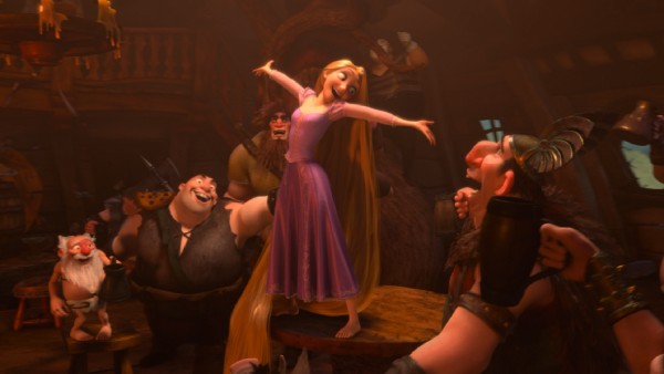 Rapunzel joins in the lively musical dream-sharing of the brutish Vikings at The Snuggly Duckling pub in #95, "Tangled."