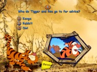 Better think before you click in the Tigger Movie Trivia Game. One wrong answer and you miss out on the neat little bonus video. Good thing it's hella easy.