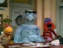 Kermit wanna-be Nigel, Sam Eagle, and Floyd in the 1975 "Muppet Show" pilot "Sex and Violence."