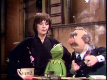 Kermit finds both Jaye P. Morgan and Muppet Theatre owner J.P. Grosse overhearing some private gripes.