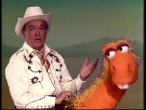 Bob Hope doesn't look too thrilled to have inherited his episode's closing horse number.