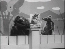In one of his earliest appearances, Rowlf pitches Purina dog food alongside Baskerville the Hound.