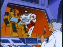 Doctor Arkeville prepares to set off his hypno-chip that will cause Sparkplug to sabotage the Autobots' weapons.
