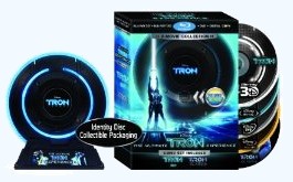 Tron: Legacy & Tron: Ultimate Blu-ray Collection with identity disc packaging -- click to preorder