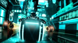 An auto-playing and menu-accessible sneak peek gives us our first glimpse of upcoming Disney XD animated series "Tron: Uprising."