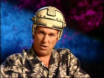 Almost ten years before reprising his roles, Jeff Bridges tries on a familiar old helmet in the documentary "The Making of 'Tron.'"
