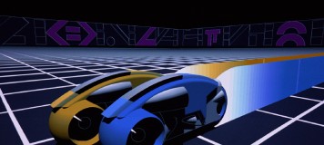 Brace yourself for the excitement of a light cycle race in the original "Tron."