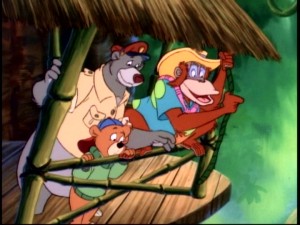 Baloo, Kit Cloudkicker, and Louie unite to save Louie's groovy little nightclub.