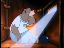 He's not really at an Elizabeth Taper Weight Loss Center, but Baloo is sweating off the pounds in "Gruel and Unusual Punishment."