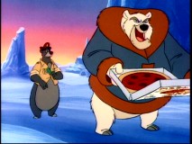 Baloo's business Pizza Pie in the Sky has trouble keeping an arctic customer's pie warm.