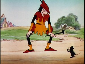 With a magical flute at his side, not even a persistent rat is a problem for the Pied Piper.