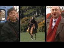 "Tudors Historical Sites" features an expert tour guide (right), relevant selections from the show (middle), and one random tourist who gets an undue amount of screentime to hilarious effect (left). 
